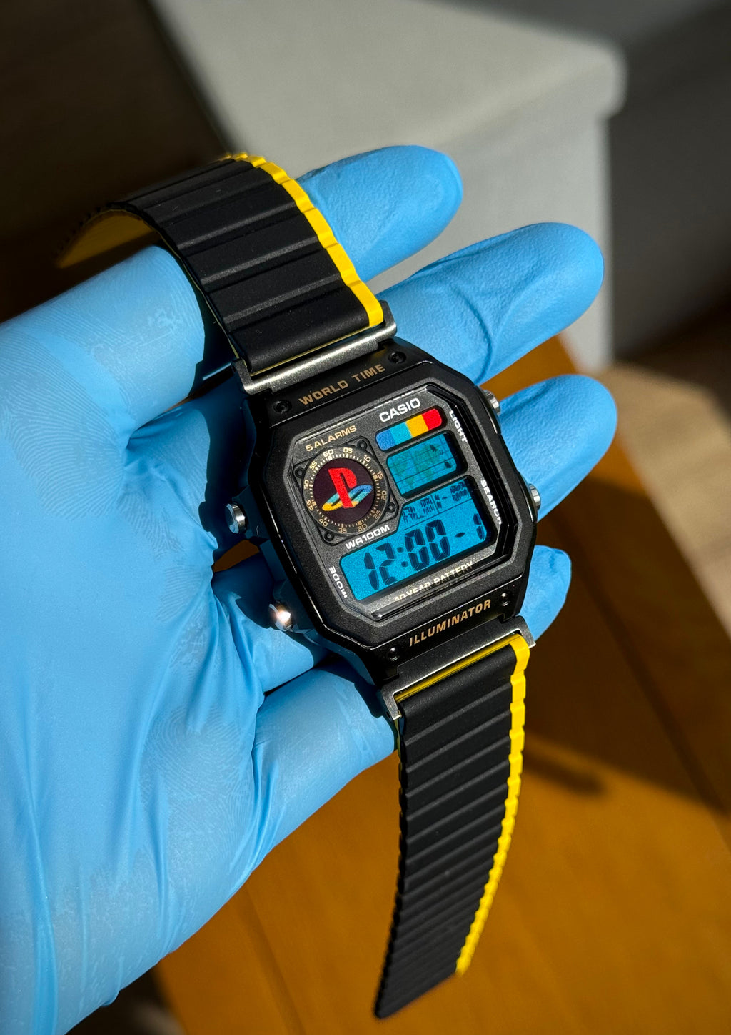 Custom Playstation Mod Casio AE1200 Royale